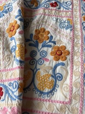 Rhea Flower'd Soft Jacket - Women's Multicolor Embroidered Jacket. Made in Indi